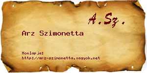 Arz Szimonetta névjegykártya